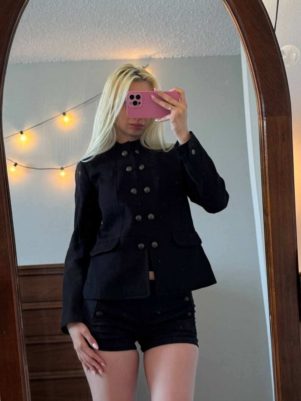 Talbots Black Military-Style Blazer